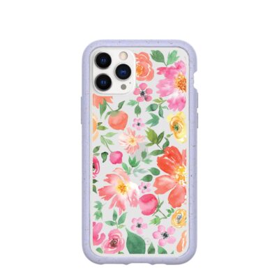 Clear Prairie Florals iPhone 11 Pro Case With Lavender Ridge