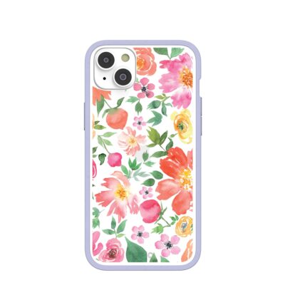 Clear Prairie Florals iPhone 14 Plus Case With Lavender Ridge