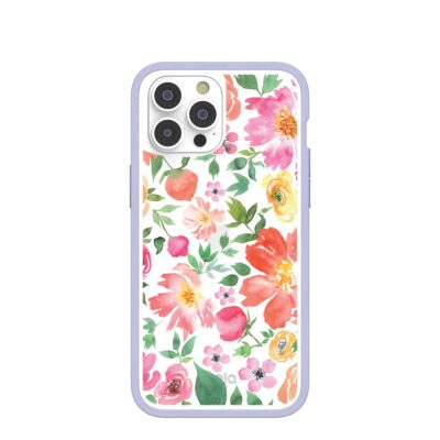 Clear Prairie Florals iPhone 14 Pro Max Case With Lavender Ridge