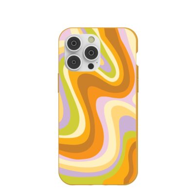 Honey Psychedelic Wave iPhone 14 Pro Max Case