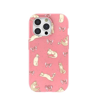 Bubblegum Pink Purrfection iPhone 15 Pro Case