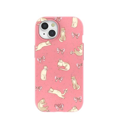 Bubblegum Pink Purrfection iPhone 15 Case