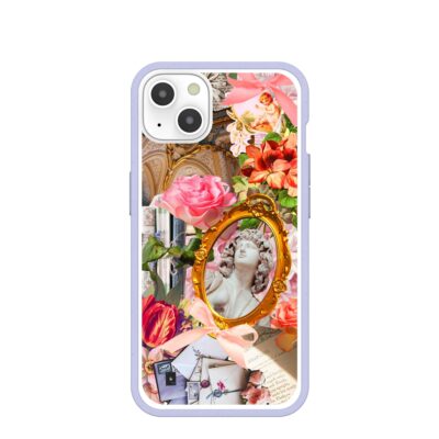 Clear Romanticized iPhone 13 Case With Lavender Ridge