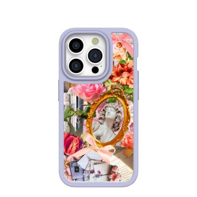 Clear Romanticized iPhone 15 Pro Case With Lavender Ridge