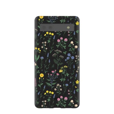 Black Shadow Blooms Google Pixel 6a Case