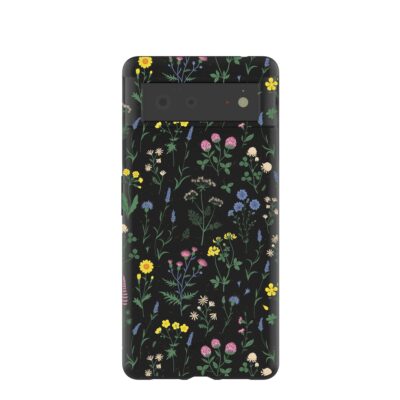 Black Shadow Blooms Google Pixel 6 Case