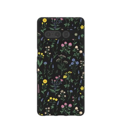 Black Shadow Blooms Google Pixel 7 Pro Case