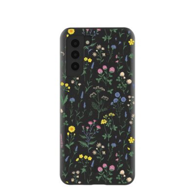 Black Shadow Blooms Samsung Galaxy S21 Case