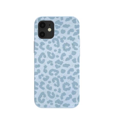 Powder Blue Sky Leopard iPhone 12 Mini Case