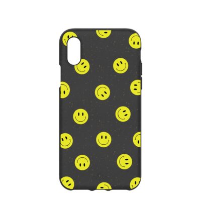 Black Smiley iPhone X Case