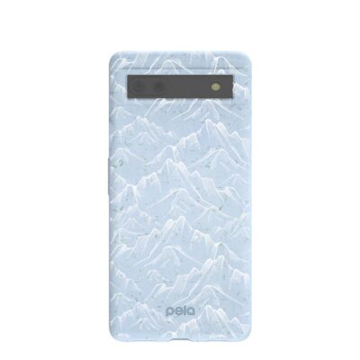 Powder Blue Snowy Mountains Google Pixel 6a Case