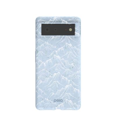 Powder Blue Snowy Mountains Google Pixel 6 Case