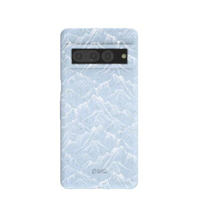 Powder Blue Snowy Mountains Google Pixel 7 Pro Case