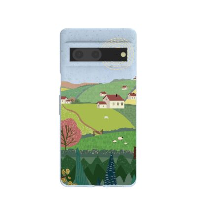 Powder Blue Sunny Countryside Google Pixel 7 Case