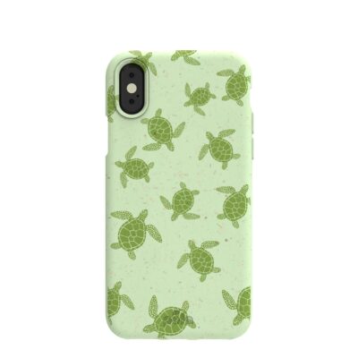 Sage Green Tiny Turtles iPhone X Case