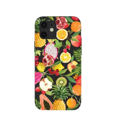 Black Tutti Frutti iPhone 12/ iPhone 12 Pro Case