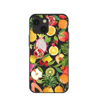 Black Tutti Frutti iPhone 13 Mini Case