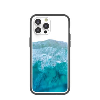 Clear Waves iPhone 14 Pro Max Case With Black Ridge