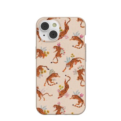 Seashell Whimsical Tigers iPhone 14 Case