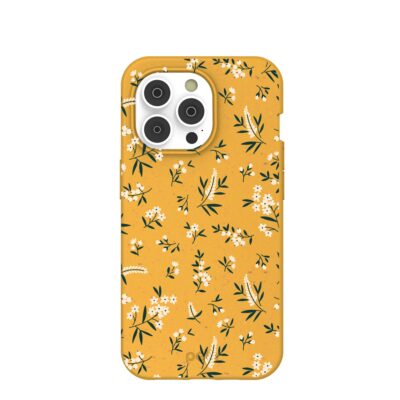 Honey White Posies iPhone 14 Pro Case