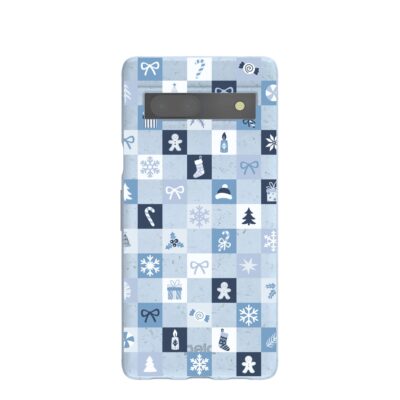 Powder Blue Winter Quilt Google Pixel 7a Case