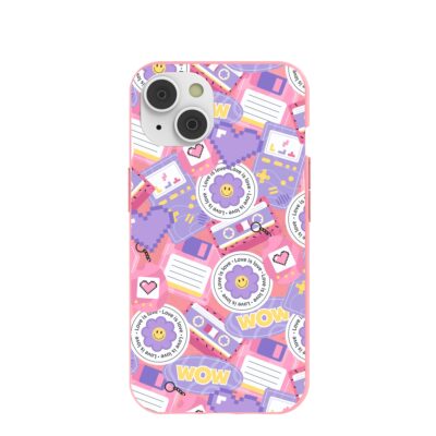 Bubblegum Pink Y2K Rewind iPhone 14 Case